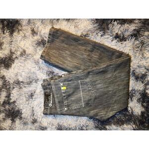 Vintage Southpole Jeans Mens 36x32 Black Baggy Yellow Tab Y2K Grunge Skater